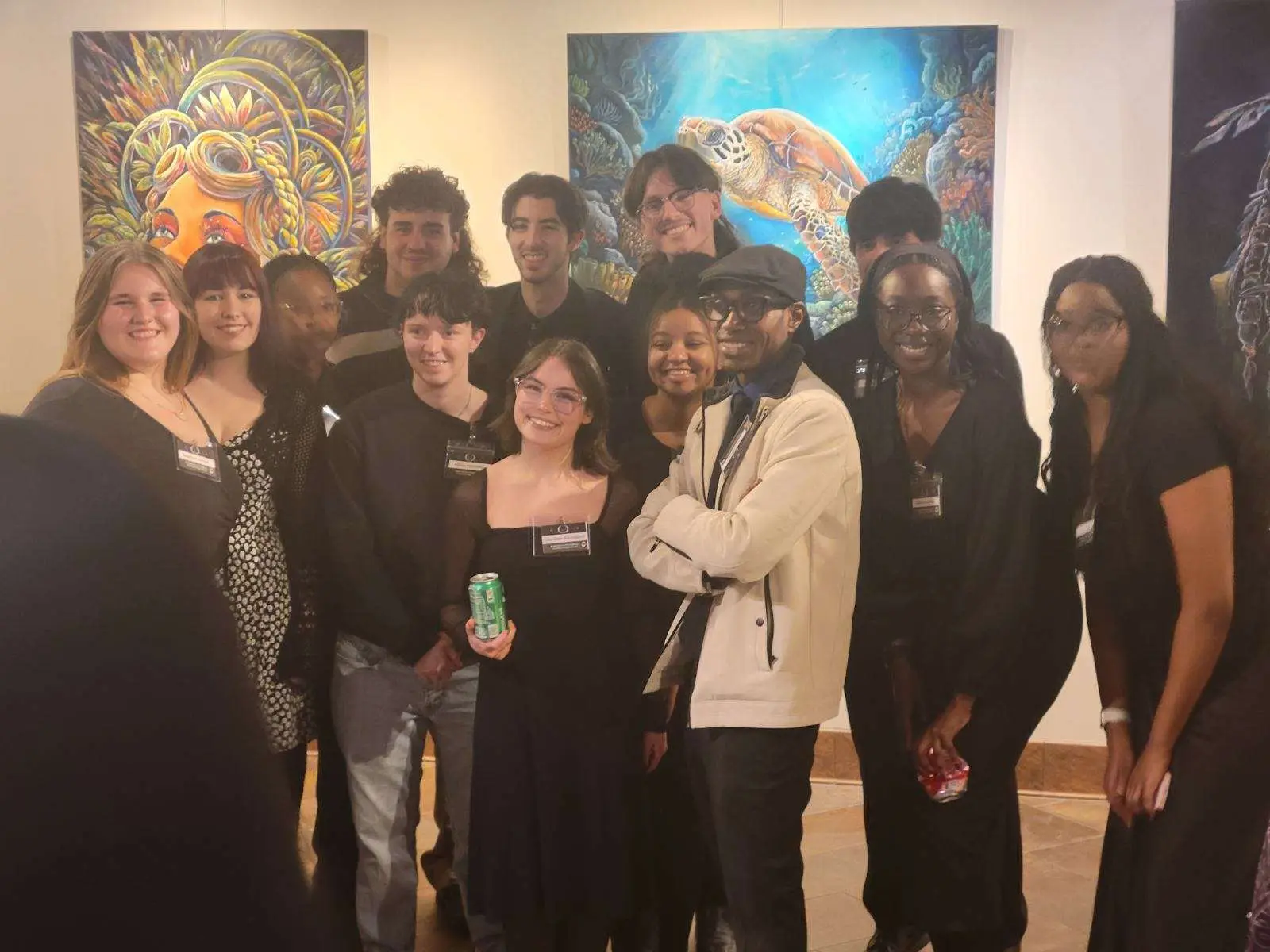 Artists and guests at the Art of Transformation show